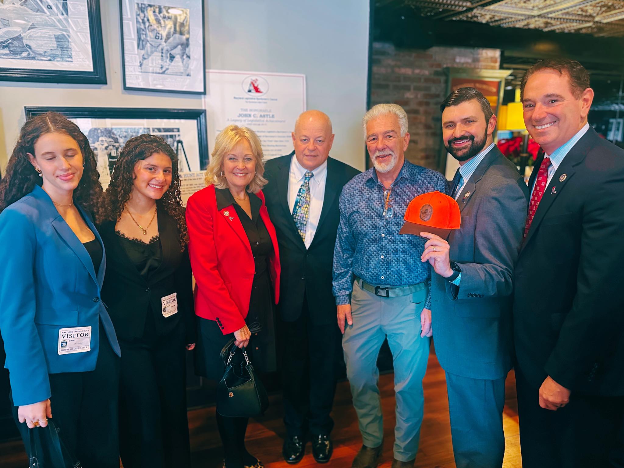Delegate Nawrocki with colleagues and constituents in Annapolis