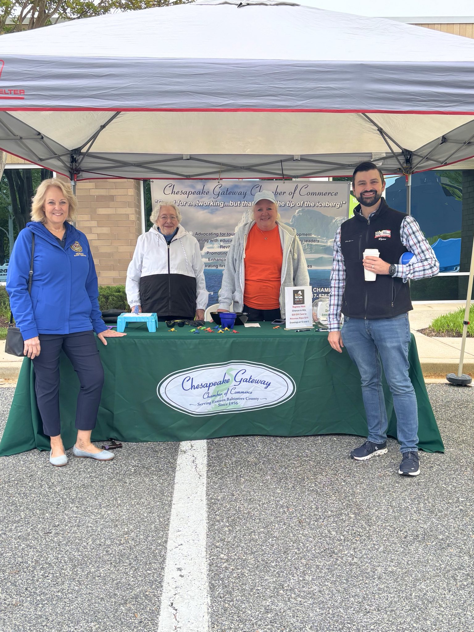Ryan with members of the Chesapeake Gateway Chamber of Commerce at a community booth