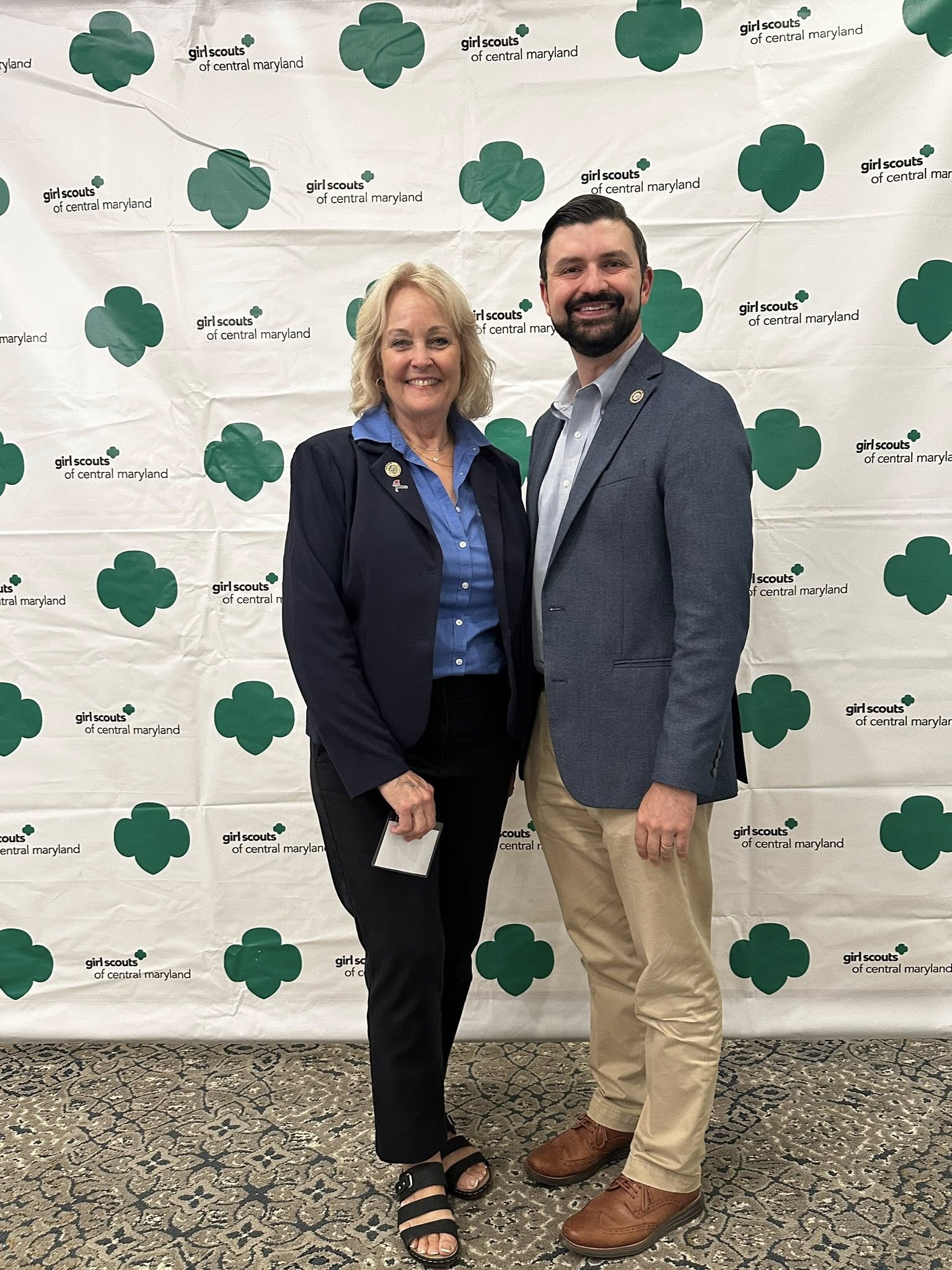 Ryan with a Girl Scouts of Central Maryland leader